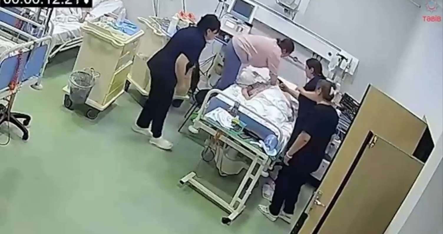 Ürəyi dayanan pasiyent 45 dəqiqə sonra həyata qaytarıldı -  VİDEO