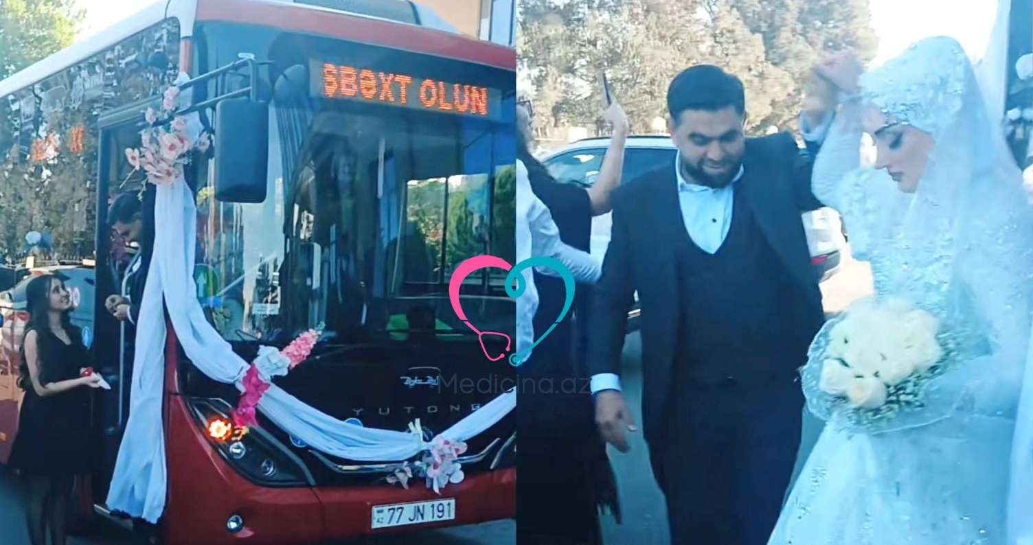 Həmin sürücünün toy maşını  avtobus oldu - VİDEO