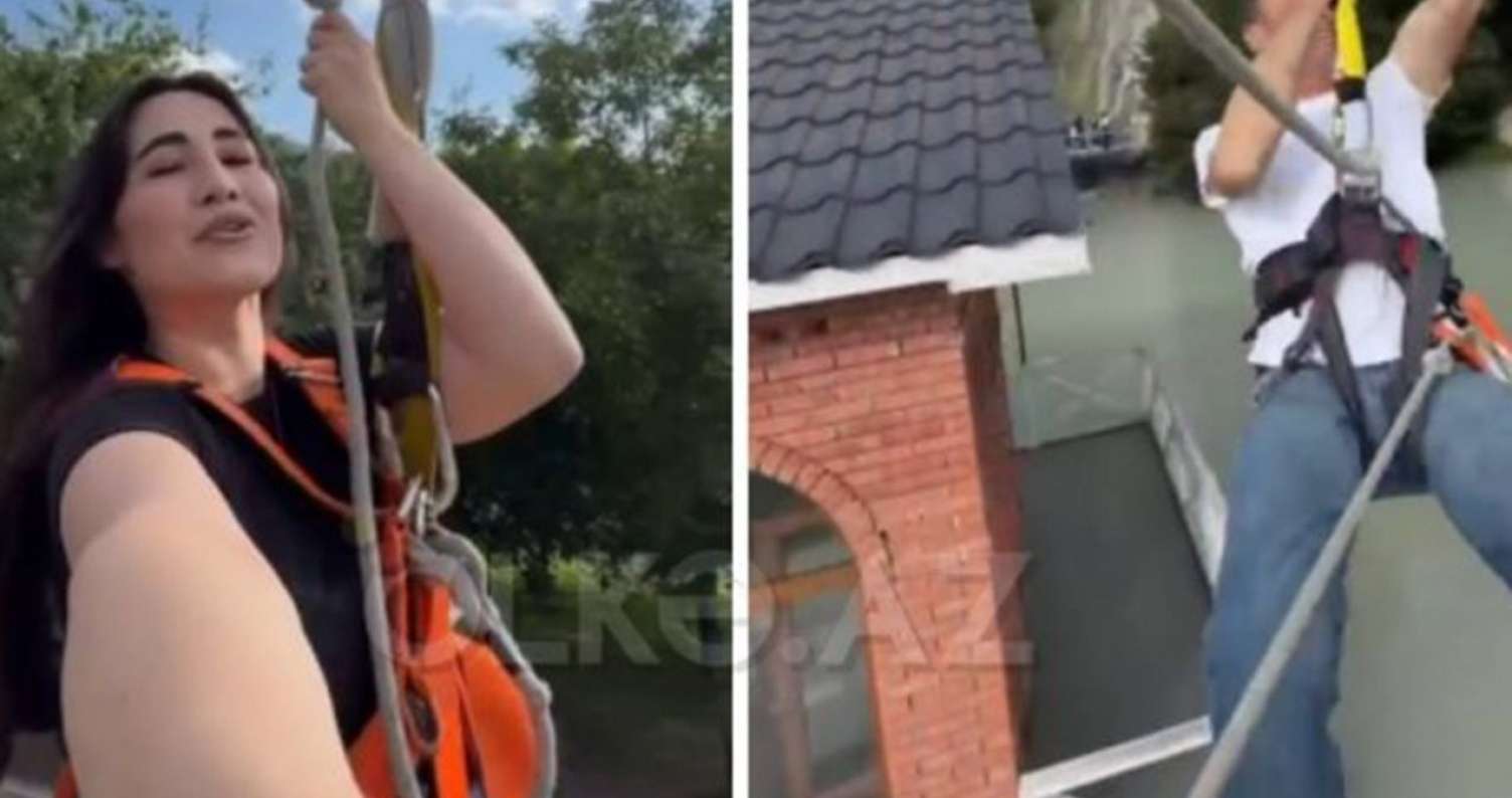 Həmin “zipline”da keçən ayda da ciddi problem olubmuş – VİDEO