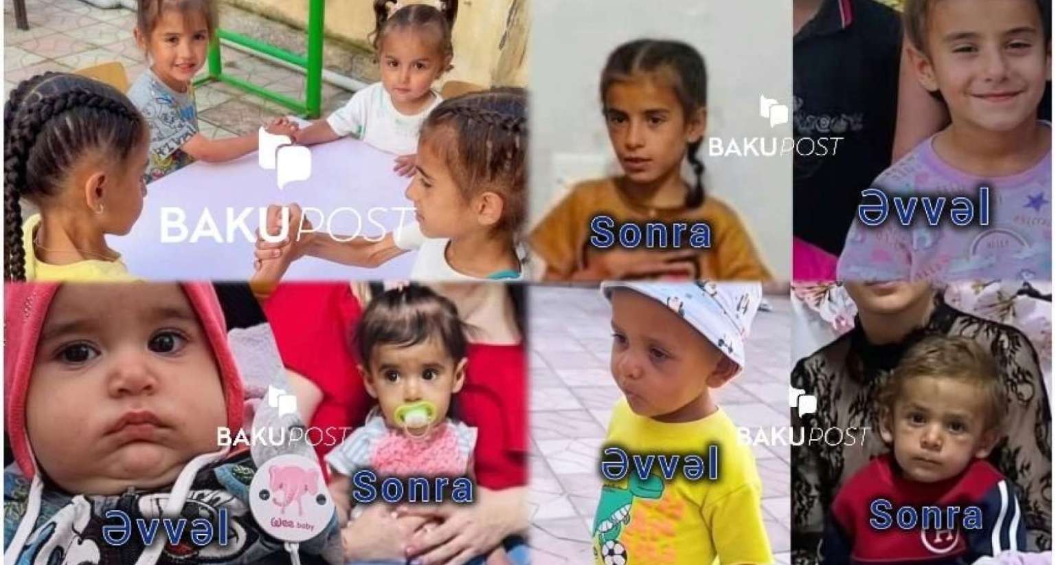 Sığınacaqda uşaqların  görüntüsü dəhşətə gətirdi - Aclıqdan anoreksiya olublar? - Fotolar