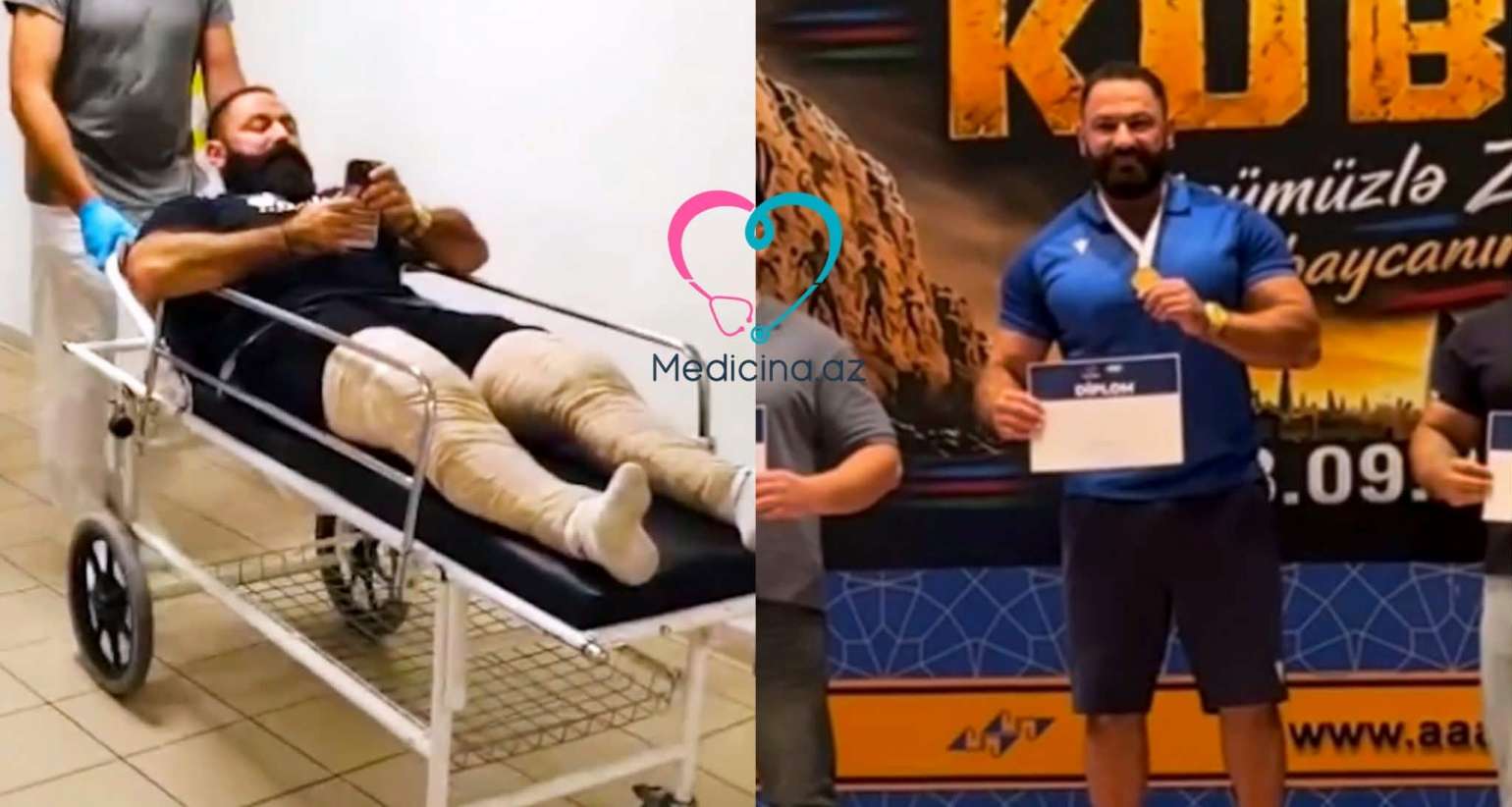 Ayağı sınan idmançı bir il sonra çempion oldu  – Reablitasiya möcüzəsi - VİDEO