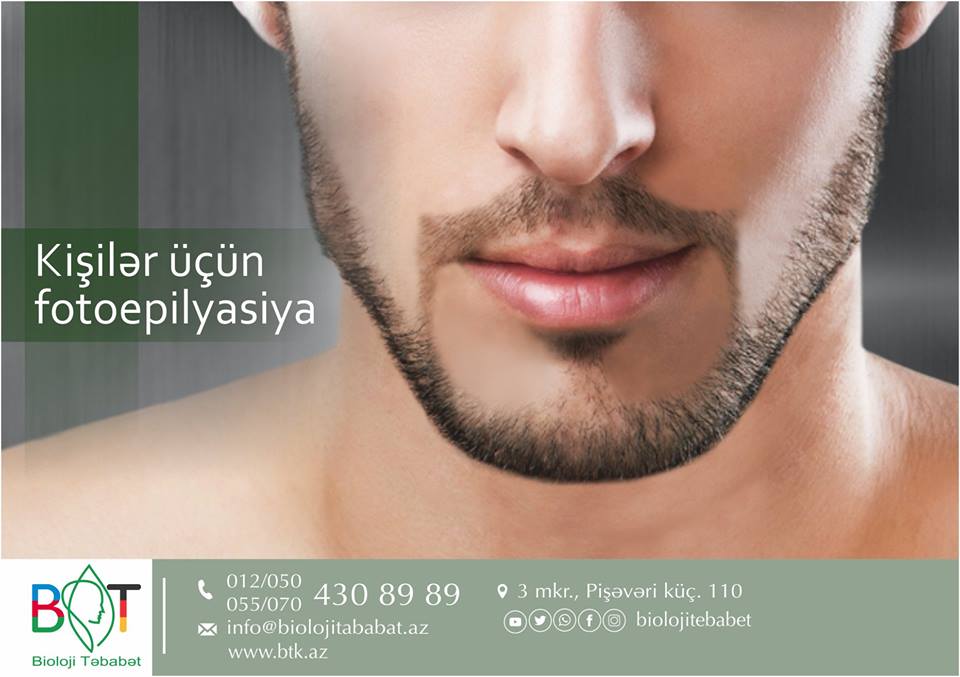 Kişilər üçün Fotoepilyasiya –  ülgücdən canınız qurtaracaq