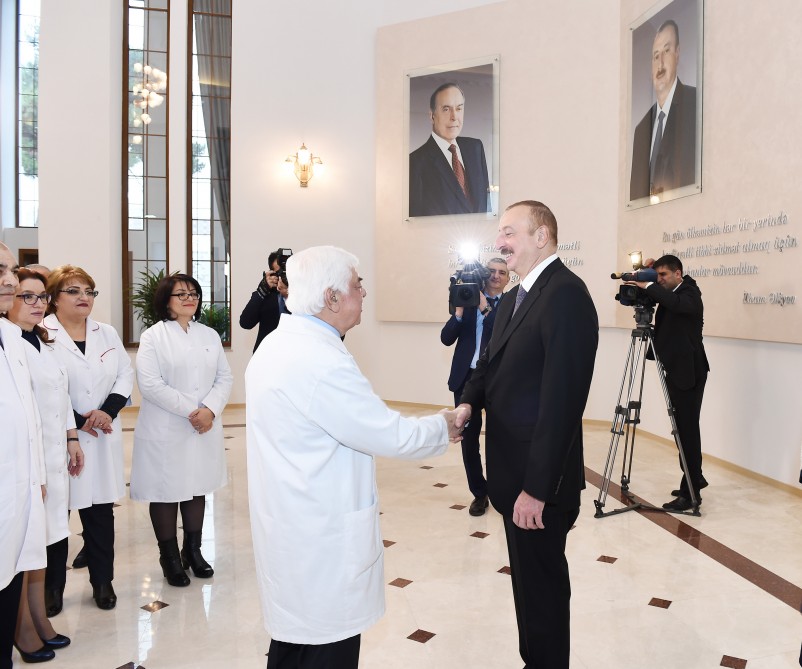 Elmi-Tədqiqat Tibbi Bərpa İnstitutu istifadəyə verildi -  Prezident açılışda