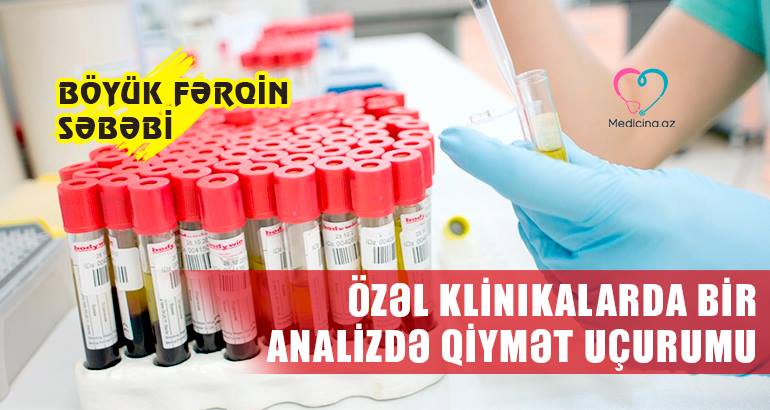 Özəl klinikalarda bir analizdə qiymət uçurumu : “Baku Clinic” 240, “Medicus” 80 manat  -  Böyük fərqin səbəbi