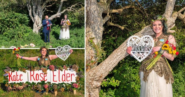 İngiltərədə qadın ağacla nikah bağladı -  FOTO