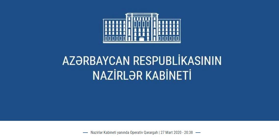 Azərbaycanda xüsusi karantin rejimi gücləndirildi  - OPERATİV QƏRARGAH