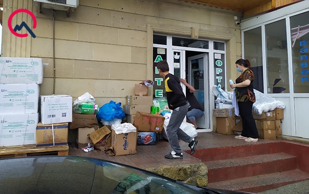 Bakıda apteki su basdı  - Dərmanlar məhv oldu - FOTOLAR