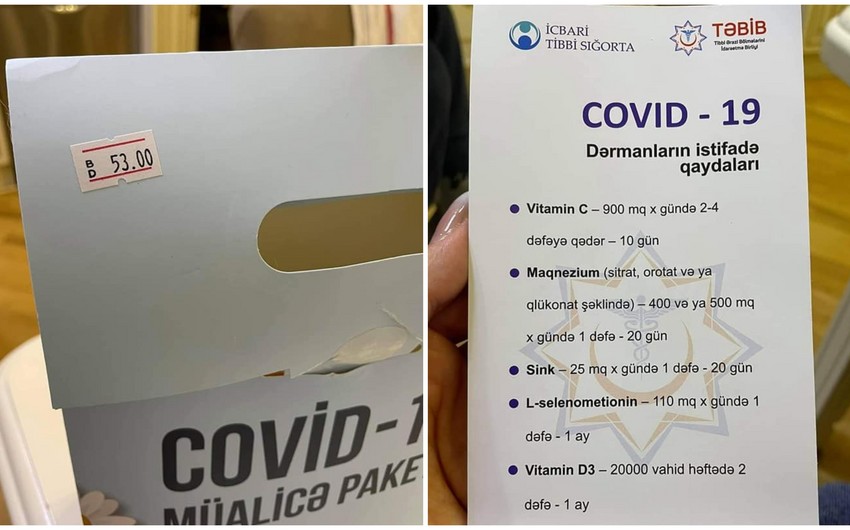 COVID-19 müalicə paketi 53 manata satılır? -  RƏSMİ CAVAB  