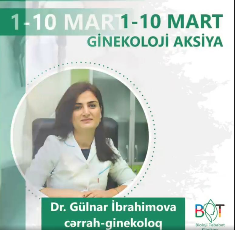 8 Mart qadınlar gününə özəl - Endirimli ginekoloji AKSİYA