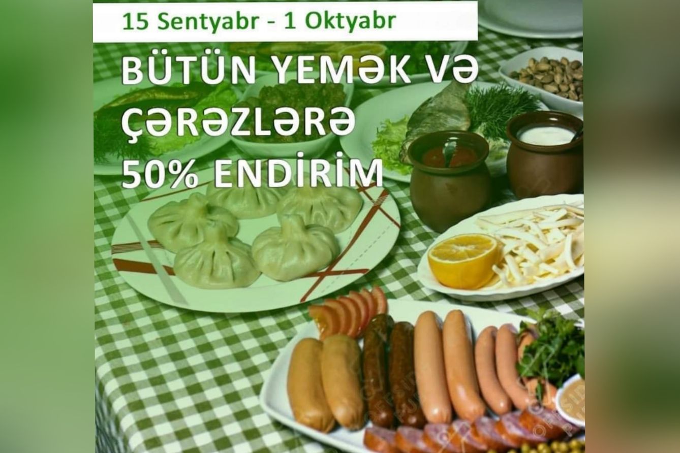 Bütün yeməklərə 50% endirim! -  "Yaban Offside"da inanılmaz kampaniya