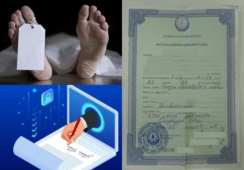 Ölüm haqqında şəhadətnamənin alınma qaydası - Hansı halda gecikir?