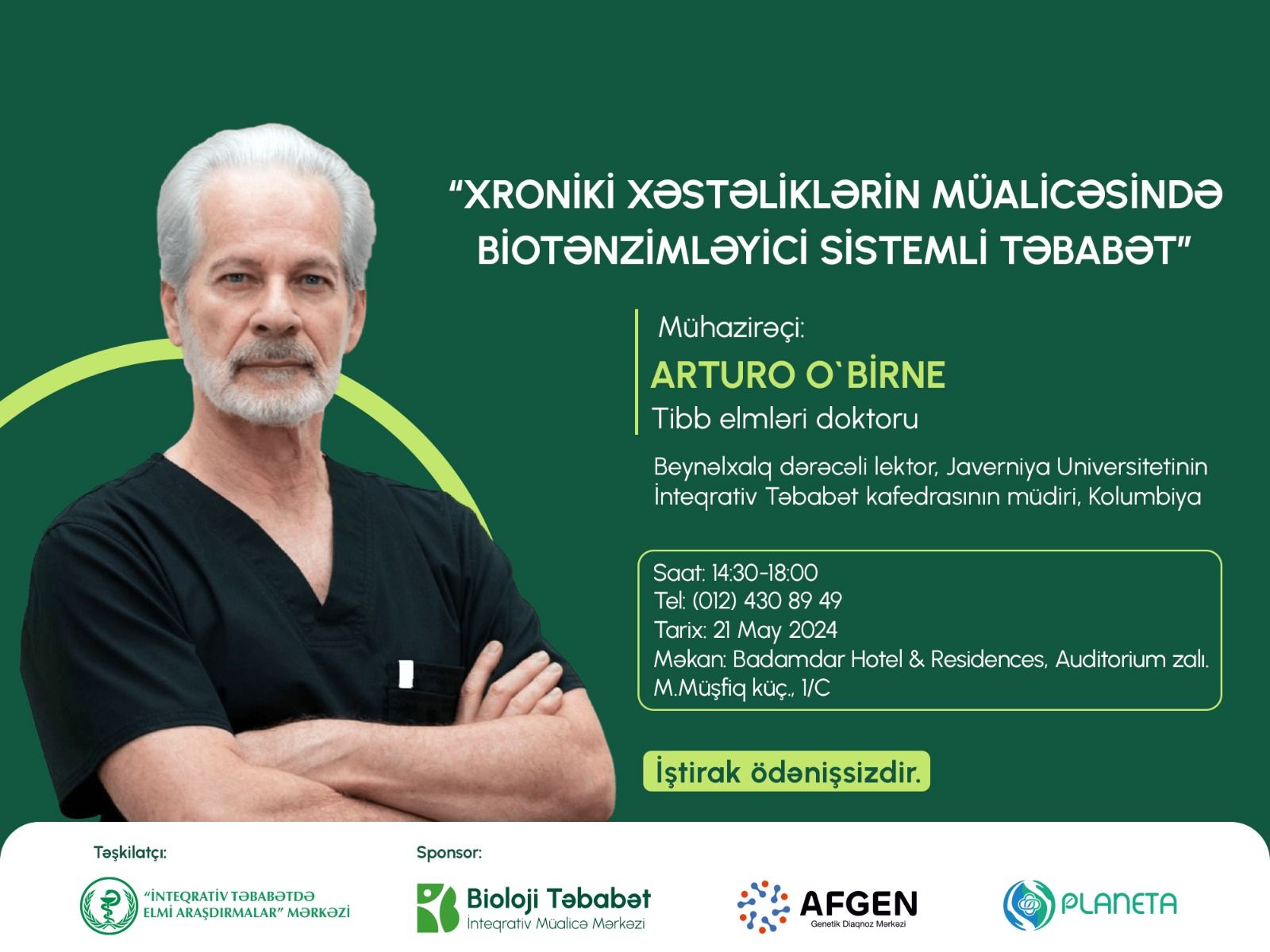 Kolumbiyalı professor  növbəti dəfə    BTİMM-də