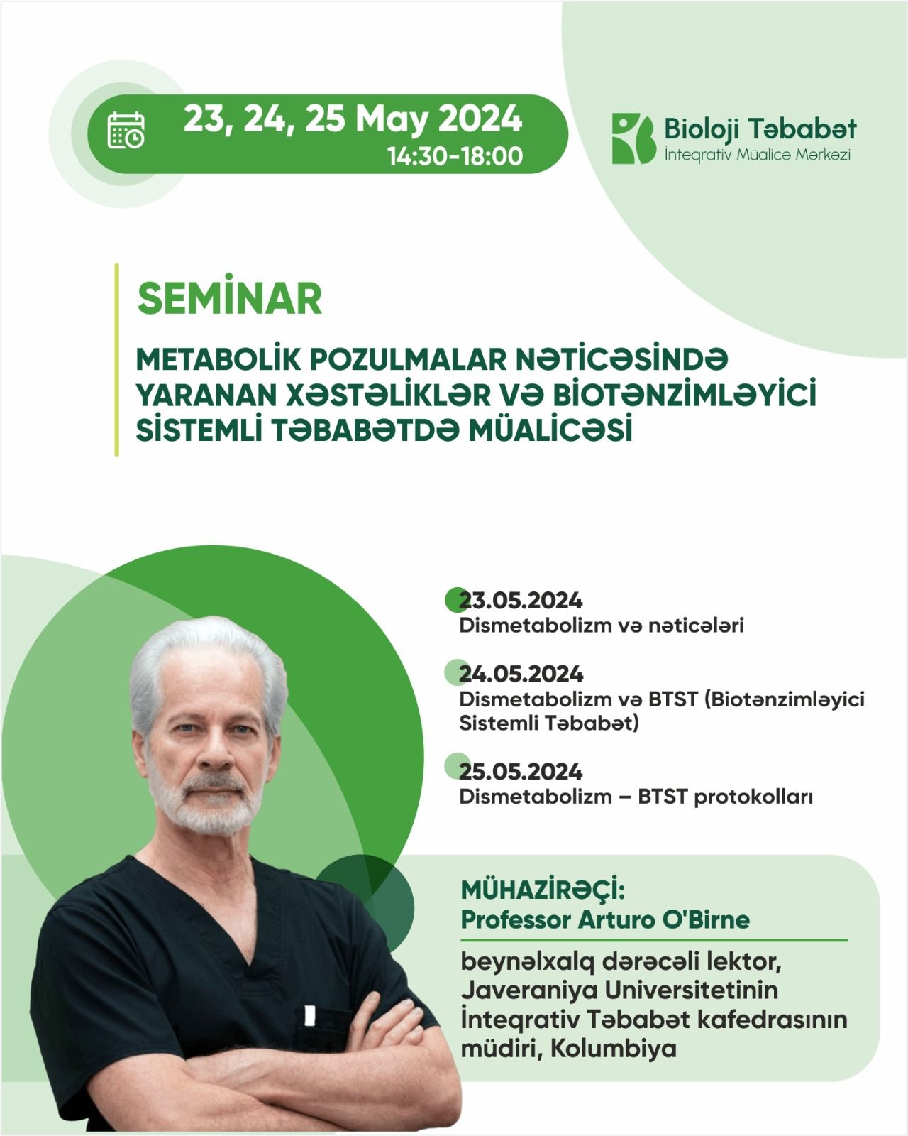  İnteqrativ Təbabət üzrə tanınmış mütəxəssisin    Bakıda seminarı 