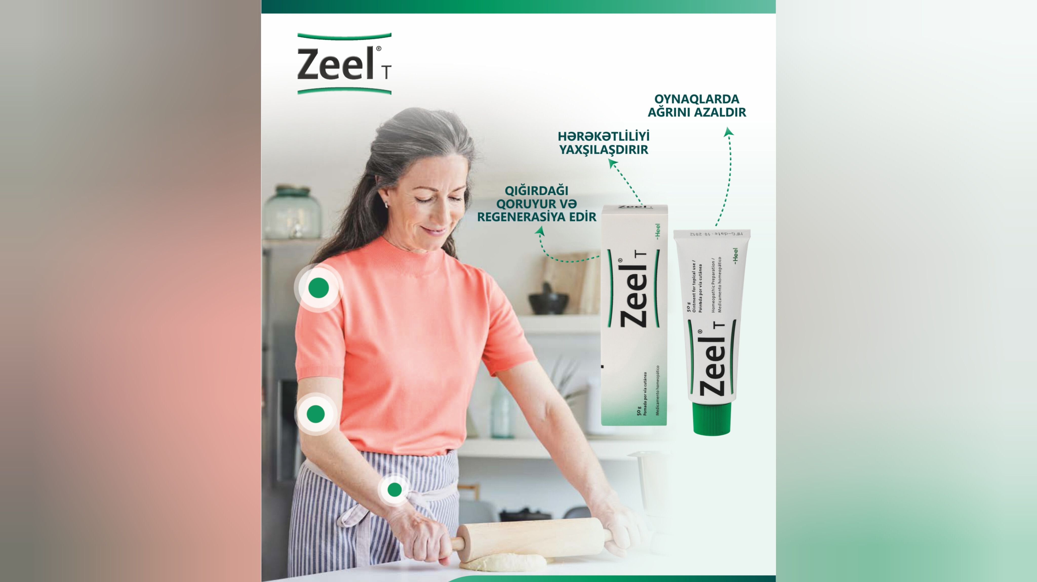 Bədən, oynaq, sümük ağrıları üçün - Zeel-t məlhəmi