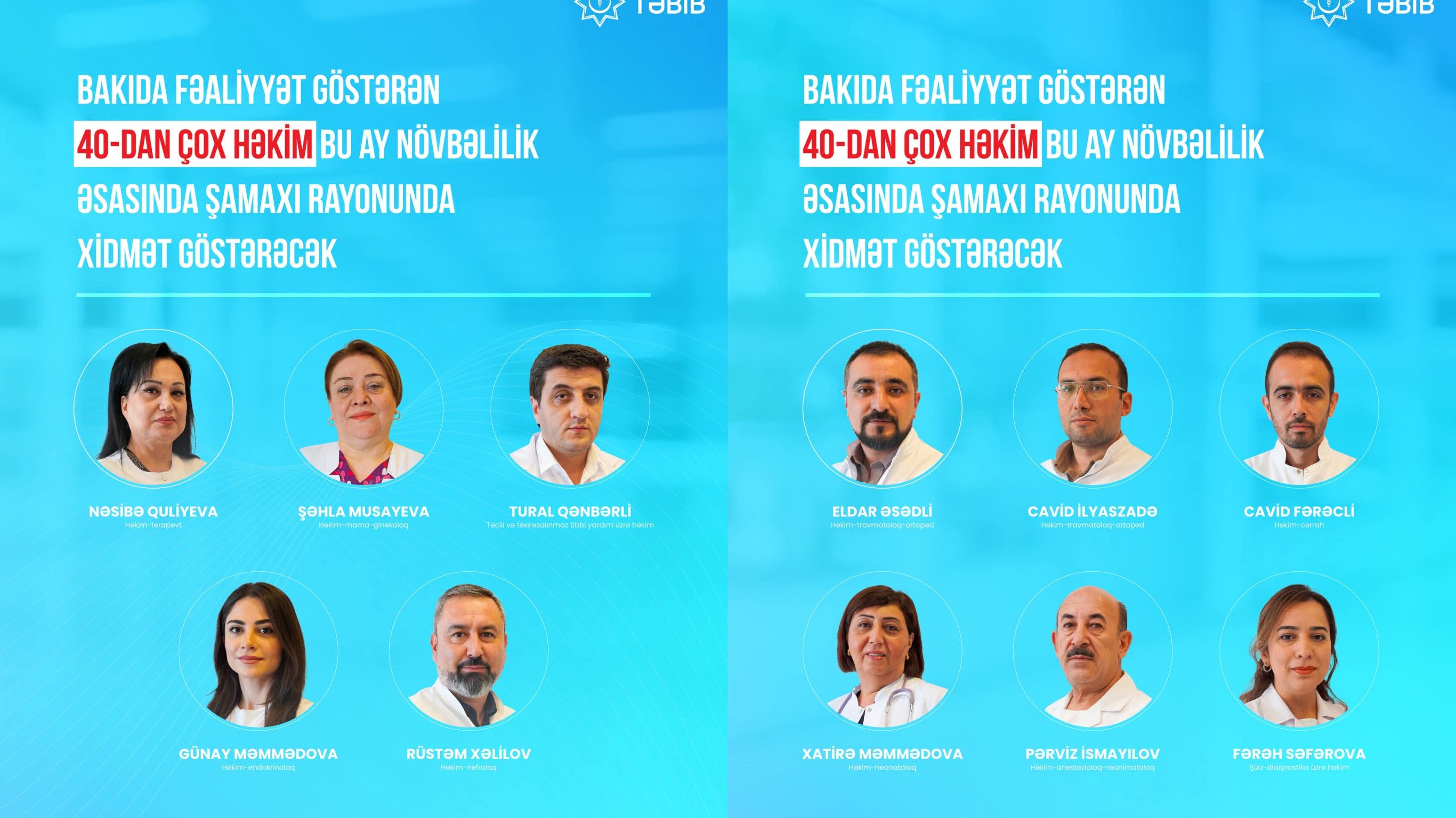 Bakıdakı onlarla həkim Şamaxıda işləyəcək -  FOTO