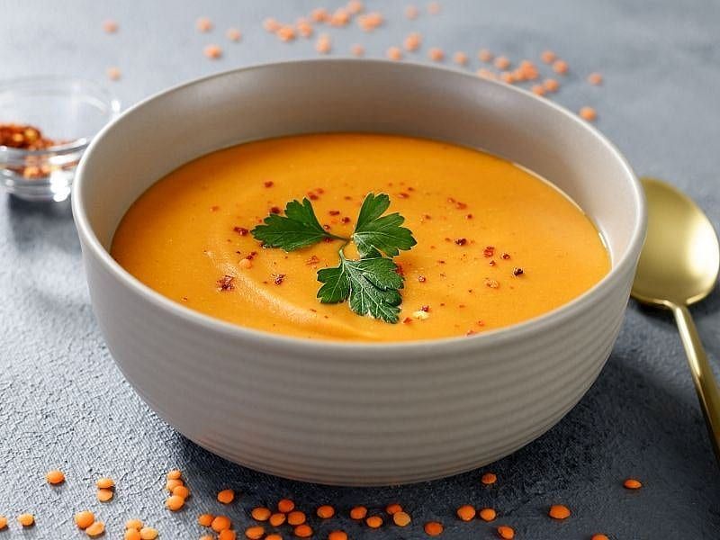 Mərci şorbasına rəng vermək üçün bir çimdik əlavə edin -  Restoran sirri