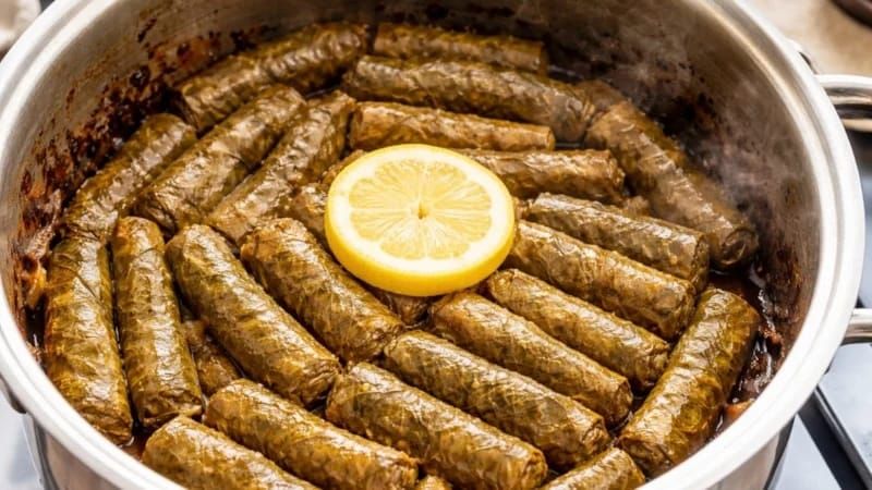 Dolmanın dibinin yapışmaması üçün... -  Bir neçə dilim doğrayın