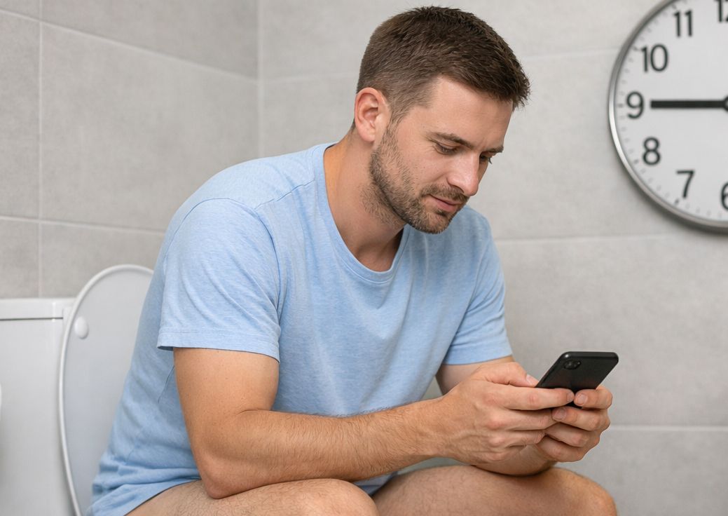 Tualetdə telefonla nə qədər oturmaq olar? 