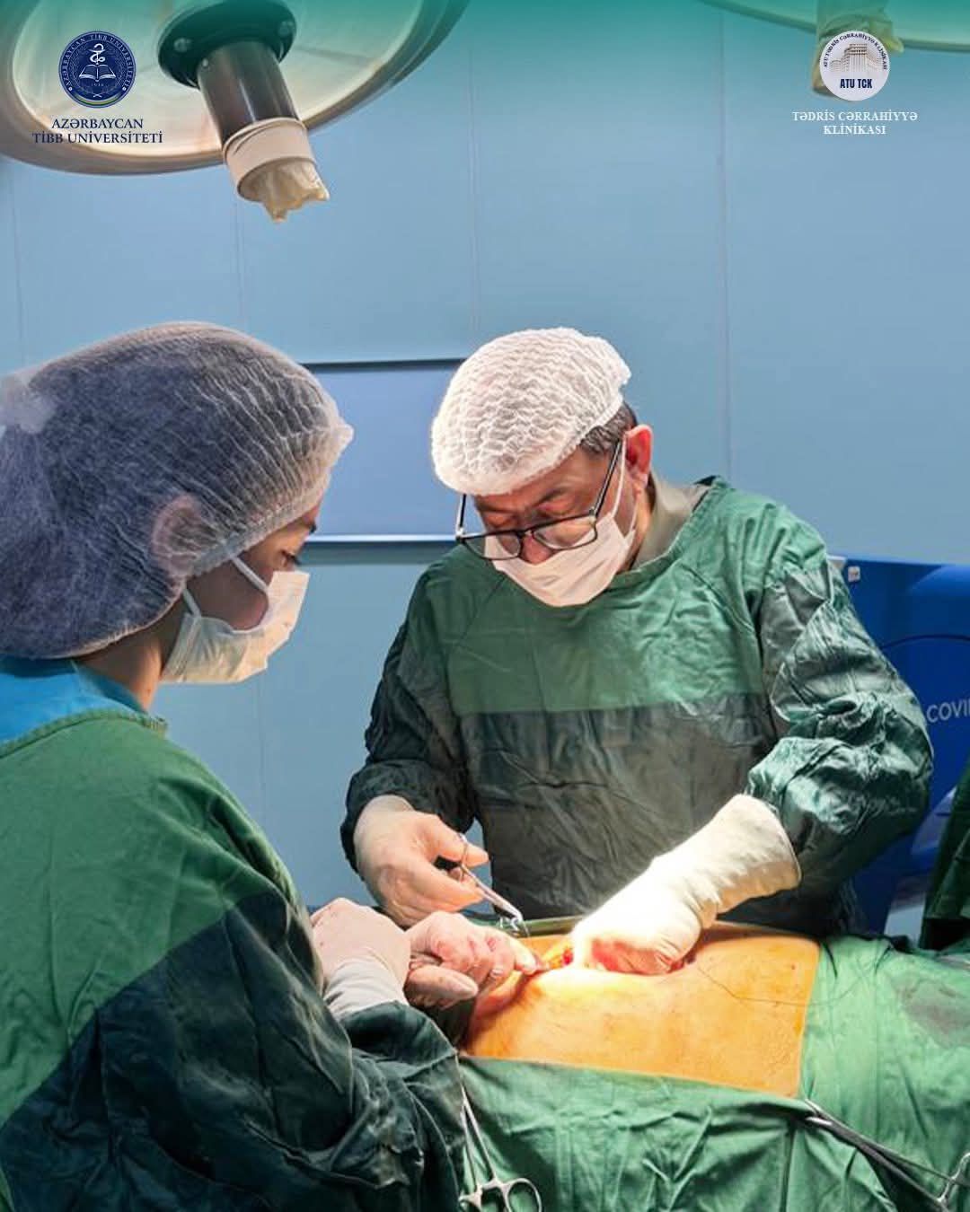 Tədris Cərrahiyyə Klinikasında növbəti uğurlu əməliyyat -  FOTO