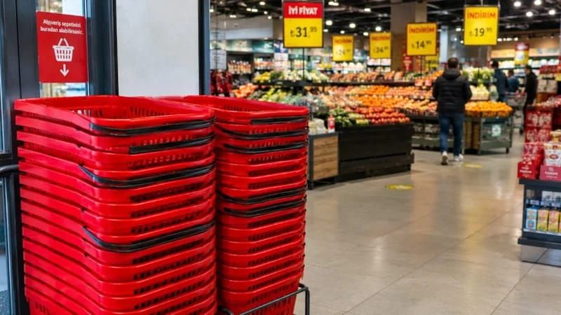 Supermarketlərdə qırmızı alış-veriş  səbətlərinin əsl məqsədi
