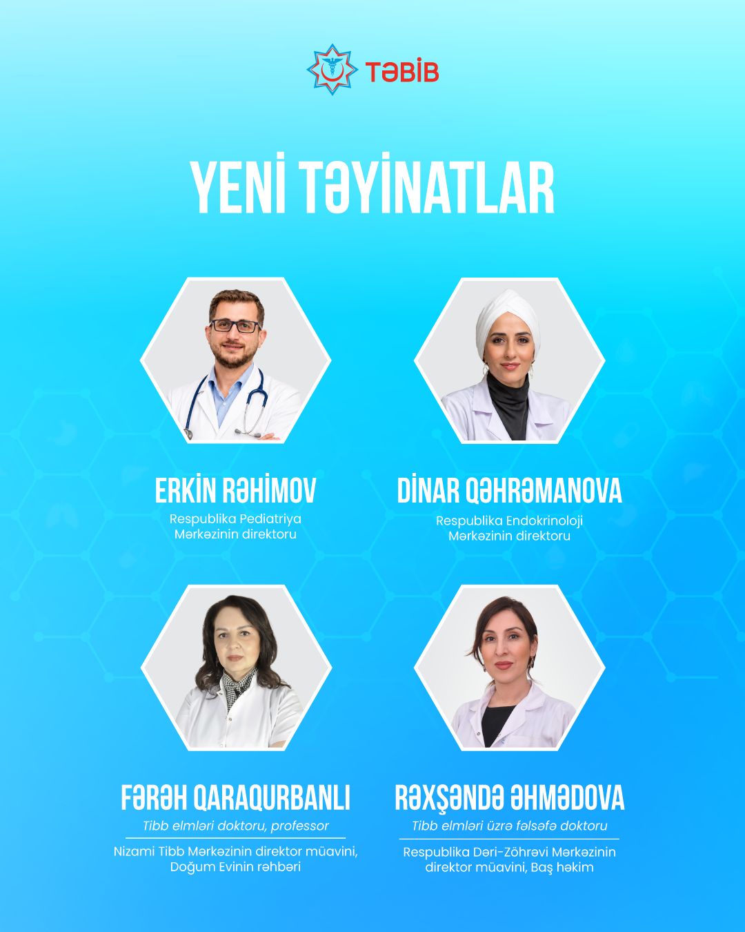 TƏBİB sədrindən yeni təyinatlar -  FOTO