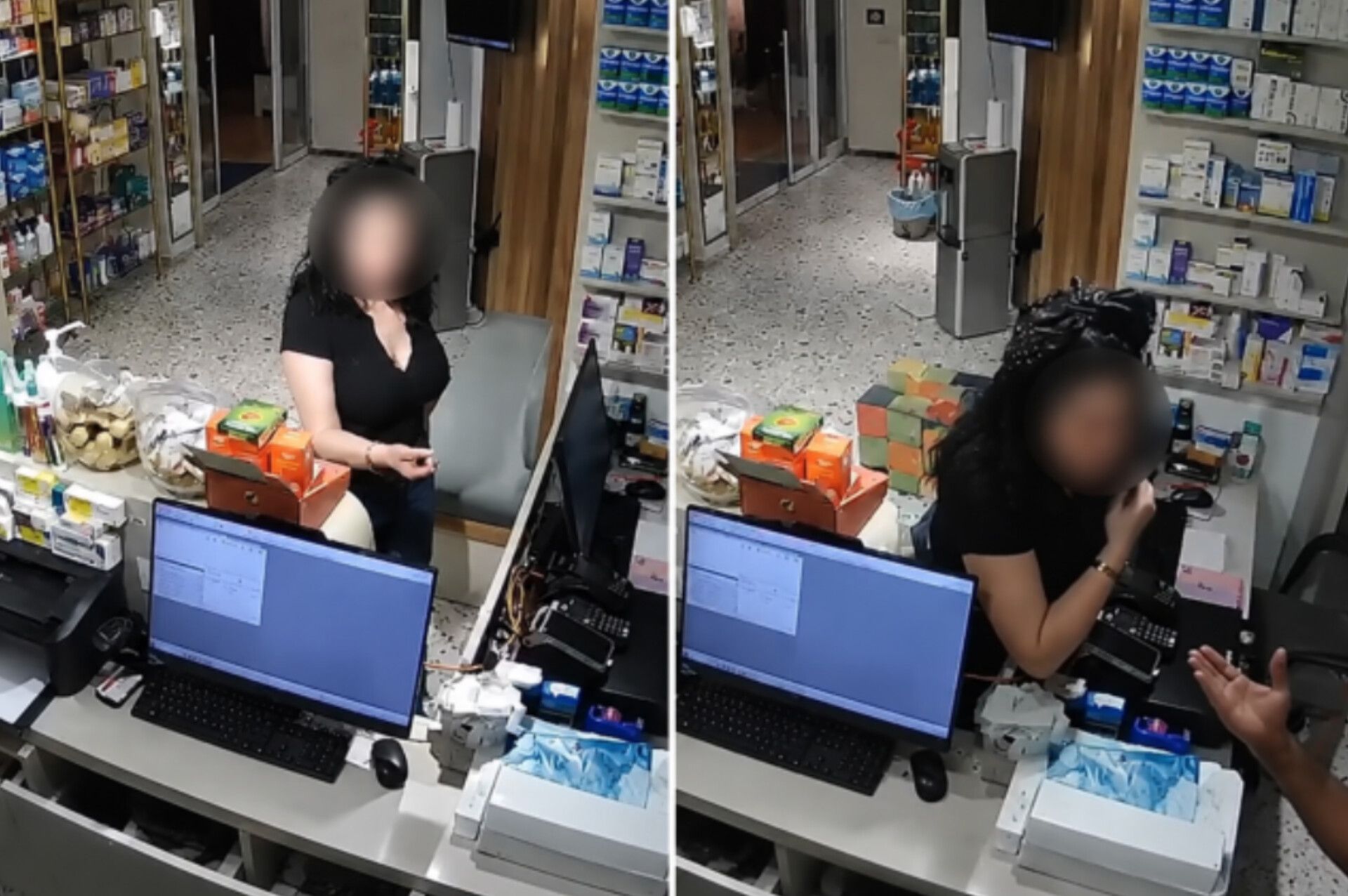 Qadın aptekə hücum etdi,  dərmanları oğurladı