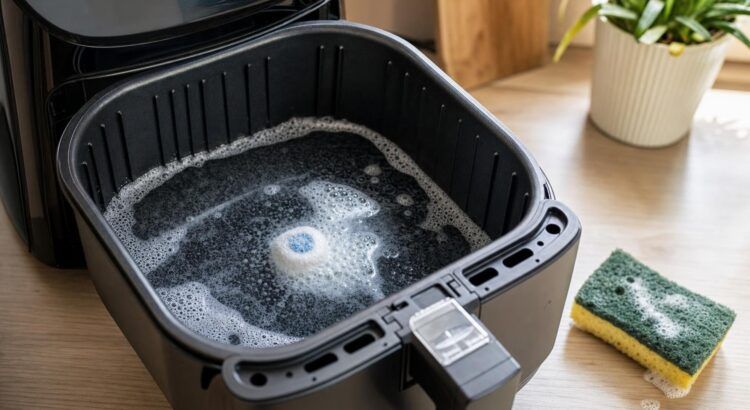 Yağlı airfryer qabları üçün sadə təmizləmə hiyləsi 