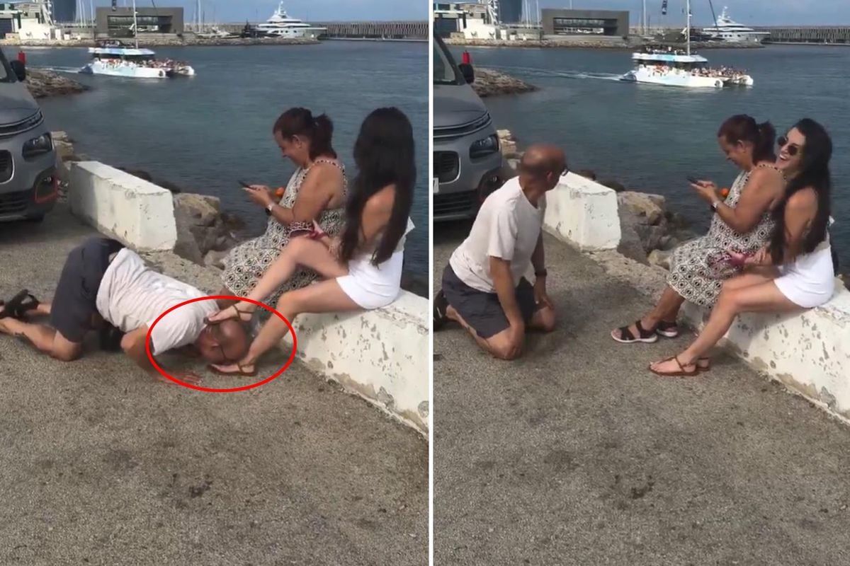 Əvvəlcə qadınların ayaqlarını öpdü,  sonra hürməyə başladı