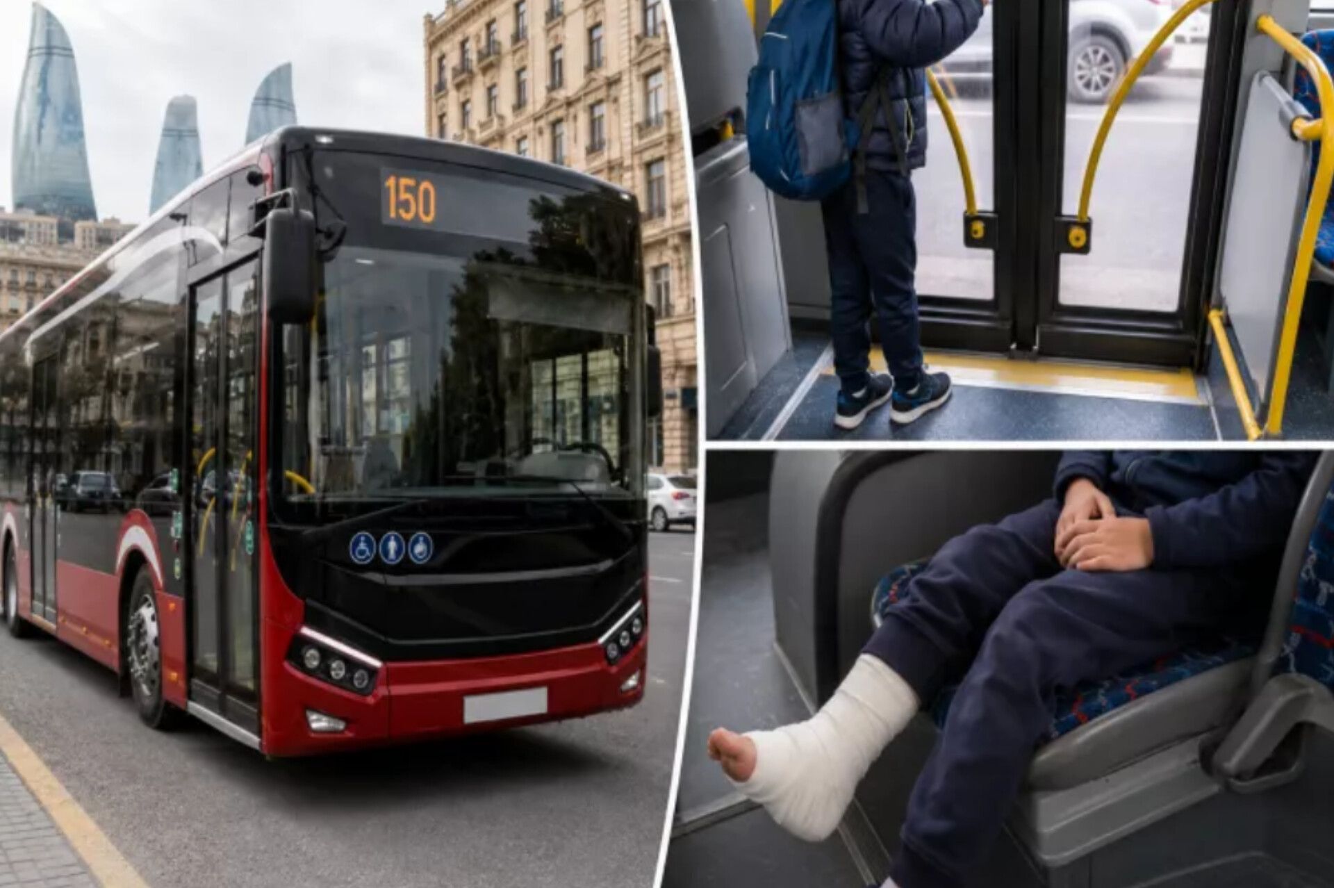 Bakıda avtobus sürücüsü azyaşlının ayağını əzdi,  çıxıb getdi