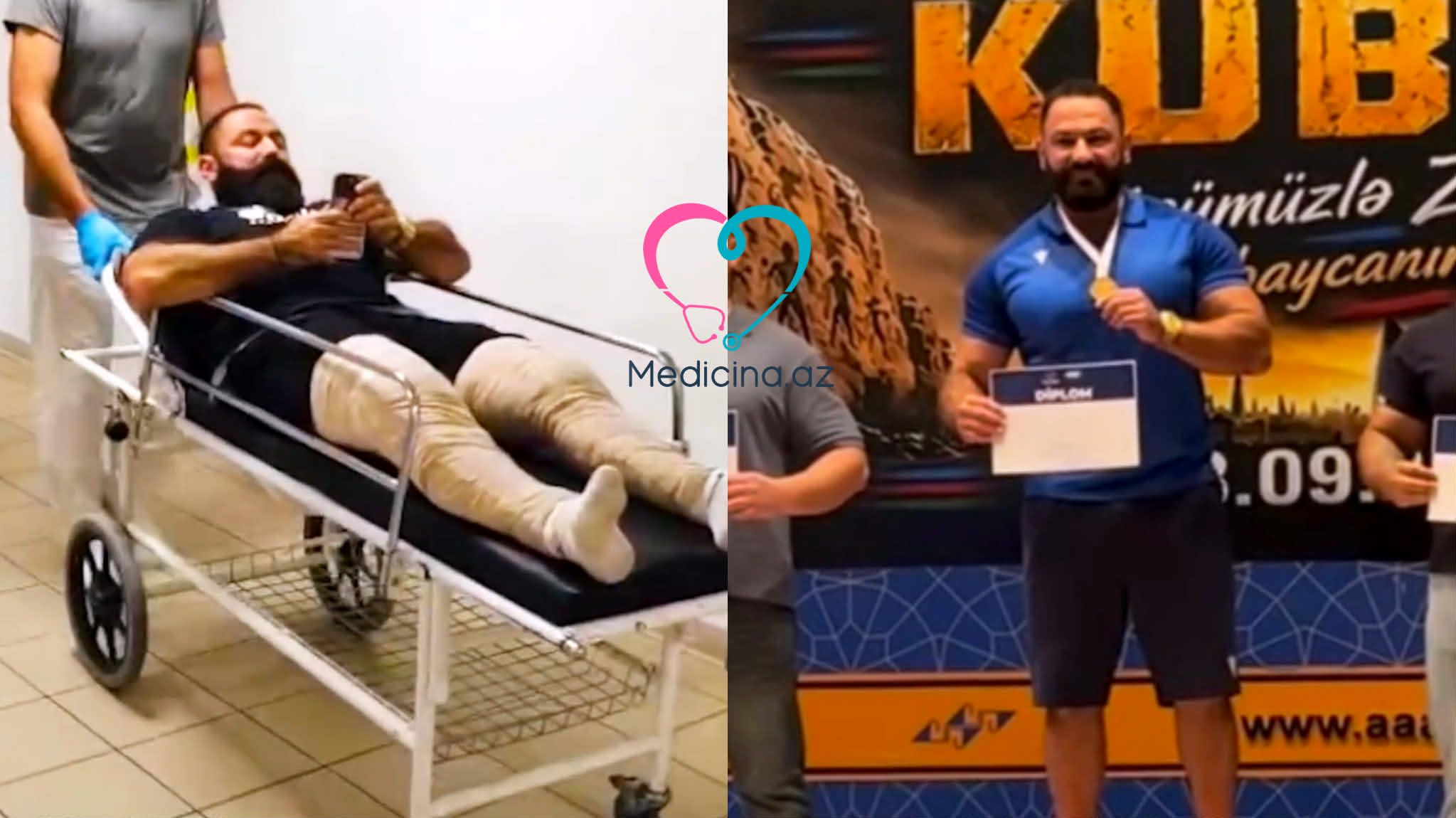 Ayağı sınan idmançı bir il sonra çempion oldu  – Reablitasiya möcüzəsi - VİDEO