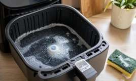 Yağlı airfryer qabları üçün sadə təmizləmə hiyləsi 