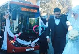 Həmin sürücünün toy maşını  avtobus oldu - VİDEO