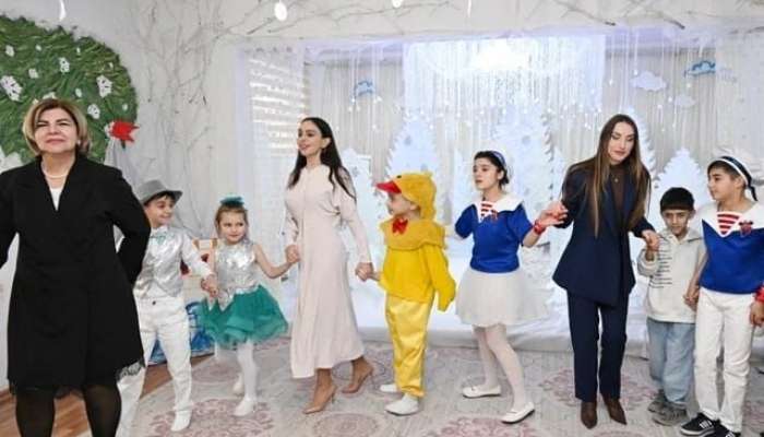 Prezidentin ailə üzvləri Gəncədə uşaq evində -  FOTO