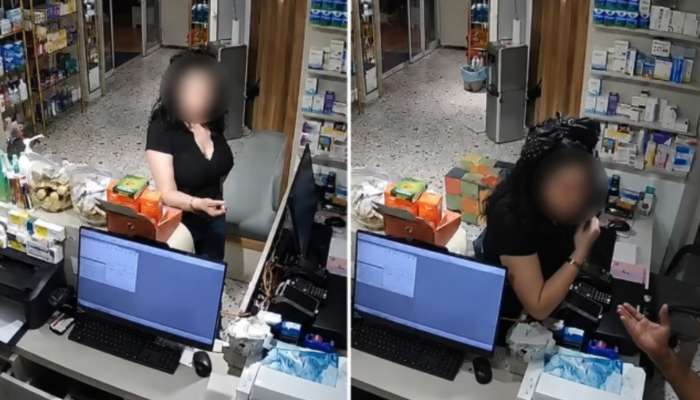 Qadın aptekə hücum etdi,  dərmanları oğurladı