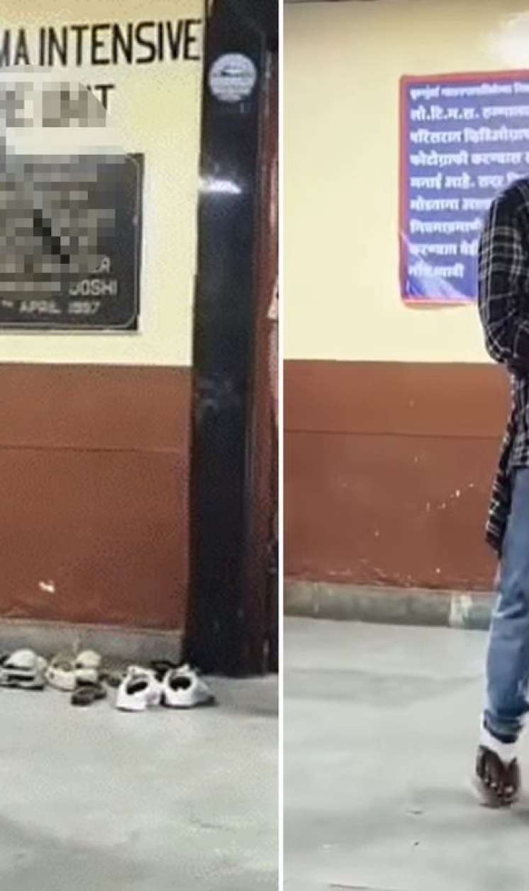 Başına batan bıçaqla  xəstəxanaya getdi