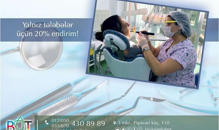 Tələbələr üçün əla fürsət - Dişlərinizi düzəltdirin 20 FAİZ ENDİRİMLƏ 