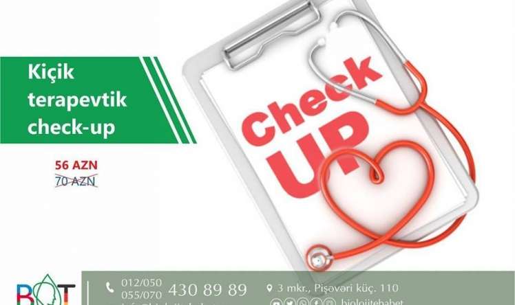 Kiçik terapevtik check-up-a endirim -  Cəmi 56 manat ödəyin və...