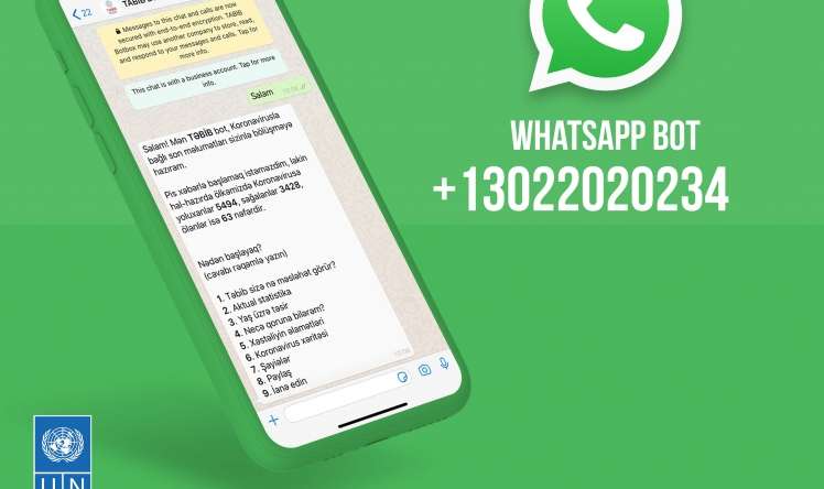 Azərbaycanda koronavirusla bağlı  “WhatsApp”bot istifadəyə verildi 