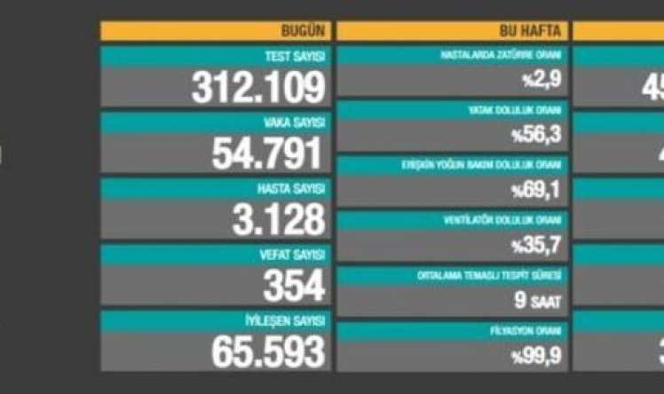 Türkiyədə COVID-19:  354 ölü