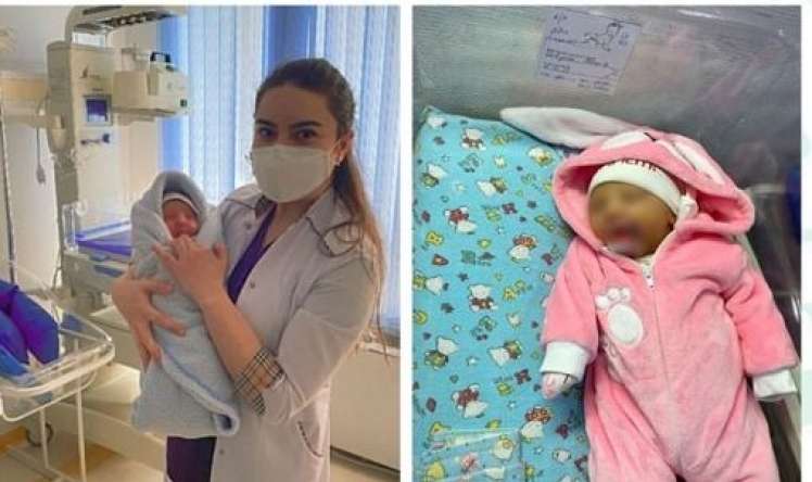 Xarkovdan təxliyə edilən hamilə qadın  vaxtından əvvəl ana oldu - FOTO 