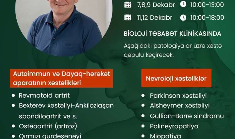 Məşhur isveçrəli həkim  Bioloji Təbabət klinikasında