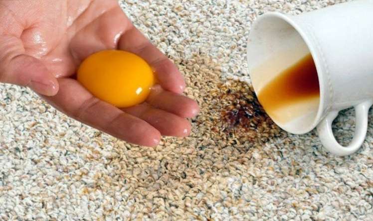 Xalçadakı çay ləkələrini yox edir -  1 yumurta kifayətdir