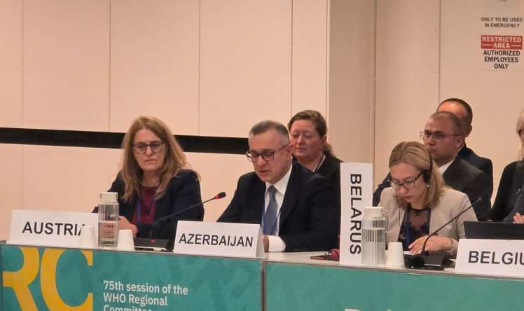 Səhiyyə naziri ÜST-nin Avropa Regional Komitəsinin 75-ci sessiyasında  