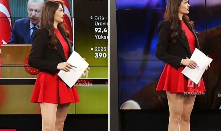 Aparıcının geyimi mübahisələrə səbəb oldu -  FOTO