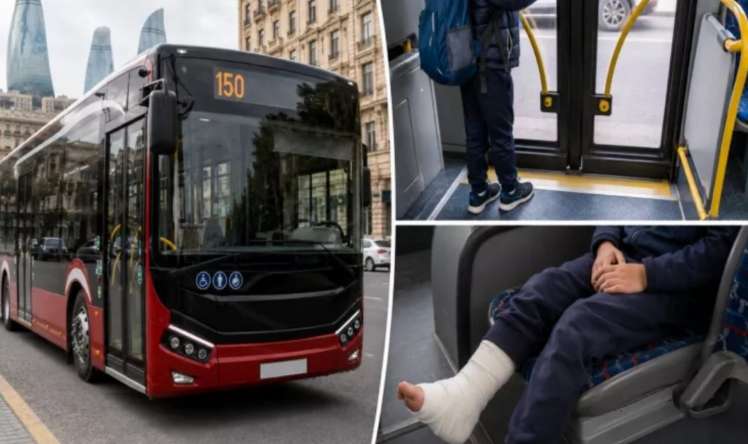 Bakıda avtobus sürücüsü azyaşlının ayağını əzdi,  çıxıb getdi