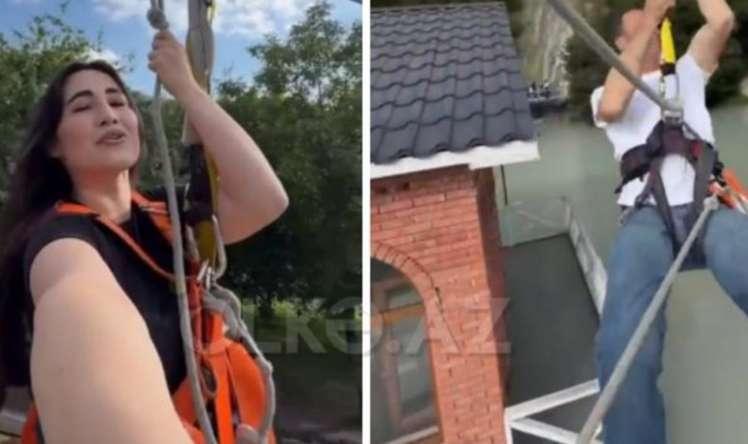 Həmin “zipline”da keçən ayda da ciddi problem olubmuş – VİDEO